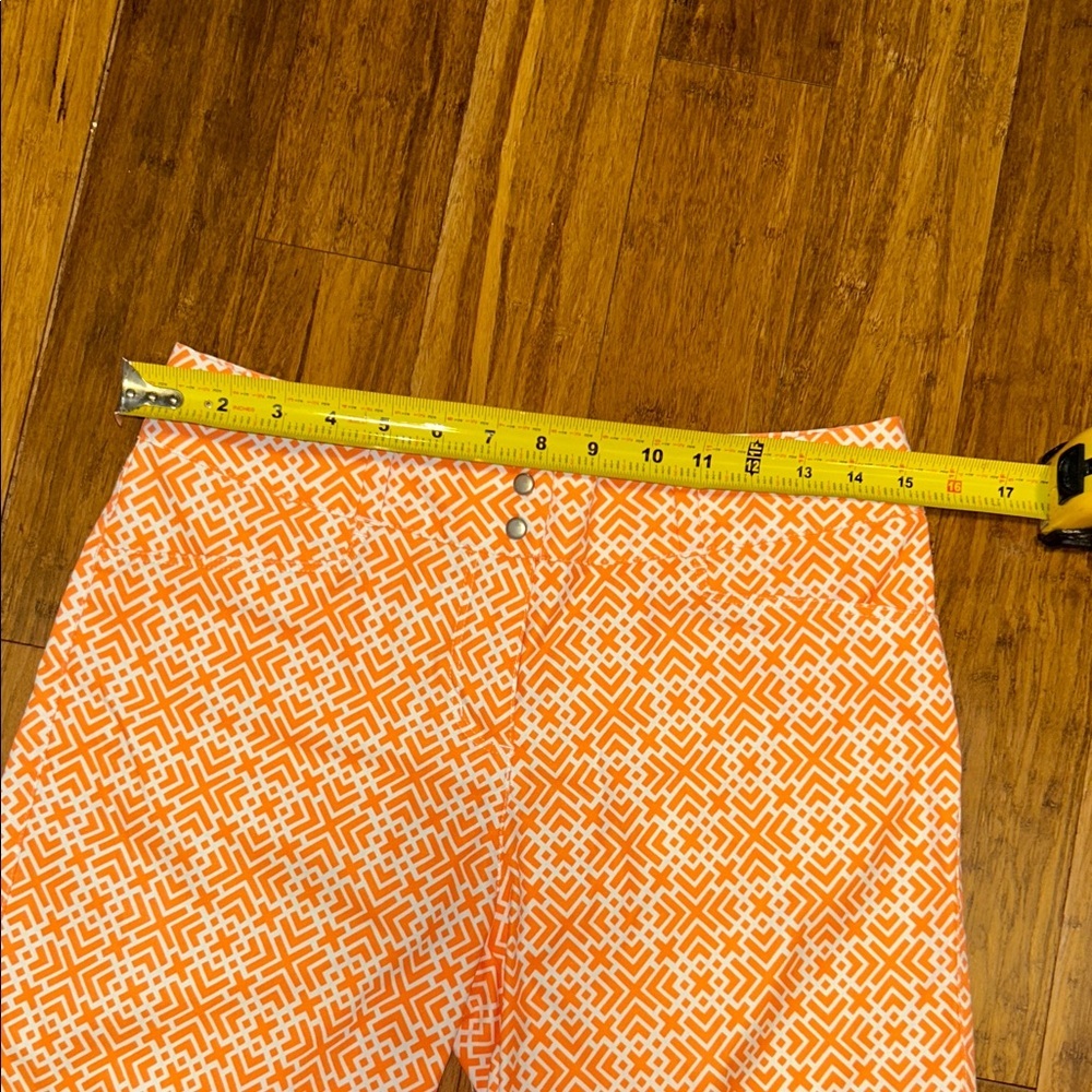 adidas Orange Patterned Women's Athletic Shorts Size 4 - Picture 7 of 7